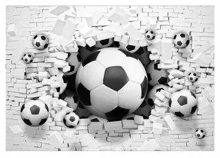 Fototapeta futbal tehly pre deti chlapca 3D tapeta na stenu 368 × 254